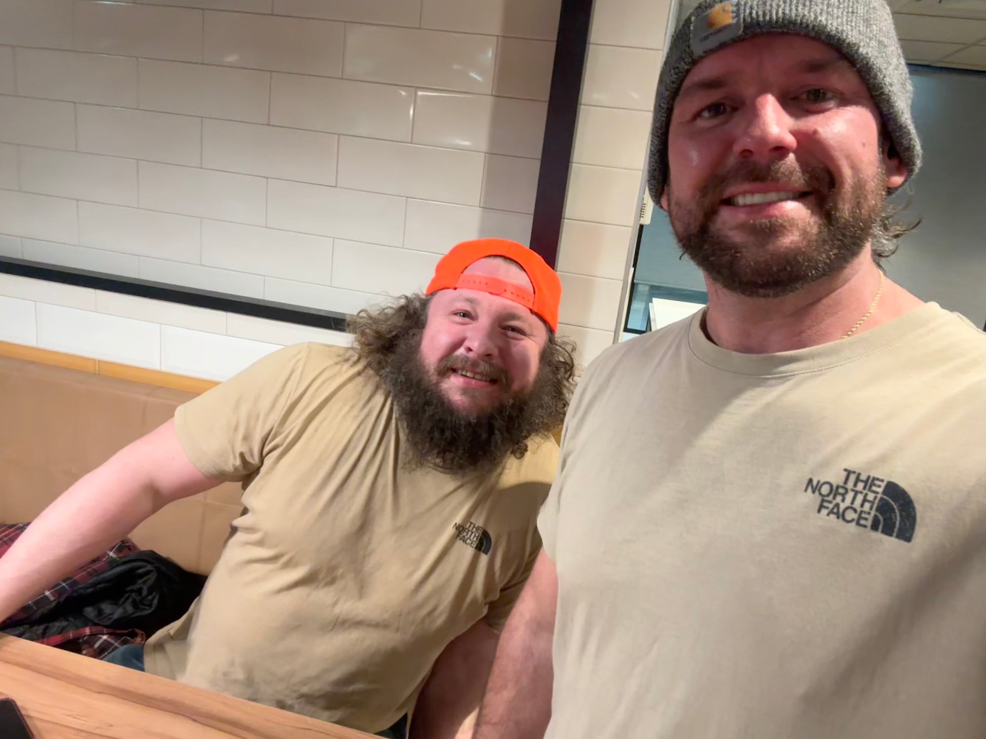 New Nippa sauna stove owners Jerry Wilson and Philip Casteleyn on the day they purchased Nippa Sauna Stoves in December 2024