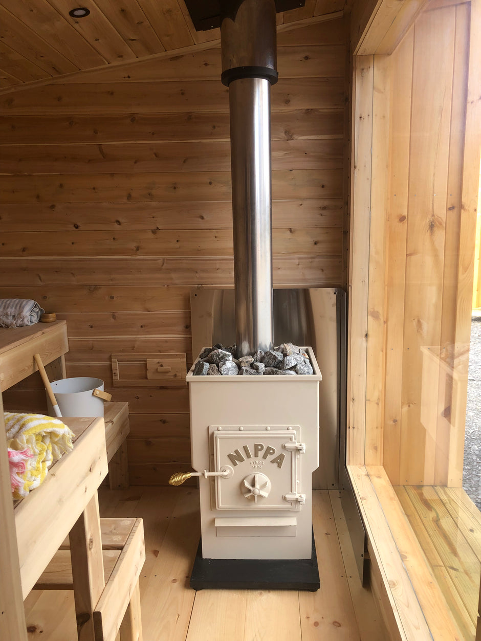 White Nippa Wood Burning Sauna Stove